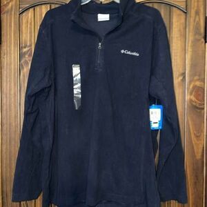 NWT Men’s Large Columbia Fleece 1/4 Zip Pullover Black